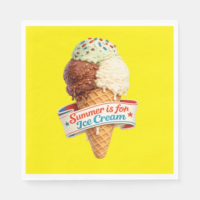 Summer is for Ice Cream Napkin (Front)