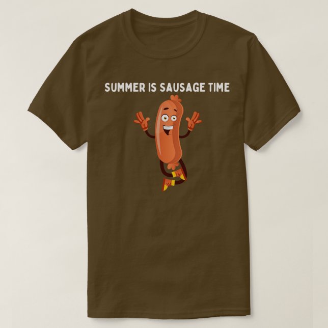 Summer Is Sausage Time Design T-Shirt (Design Front)