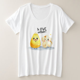 Summer is too hot, popcorn plus size T-Shirt