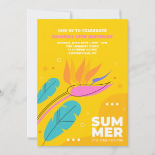 Summer It's Time For Fun Invitation