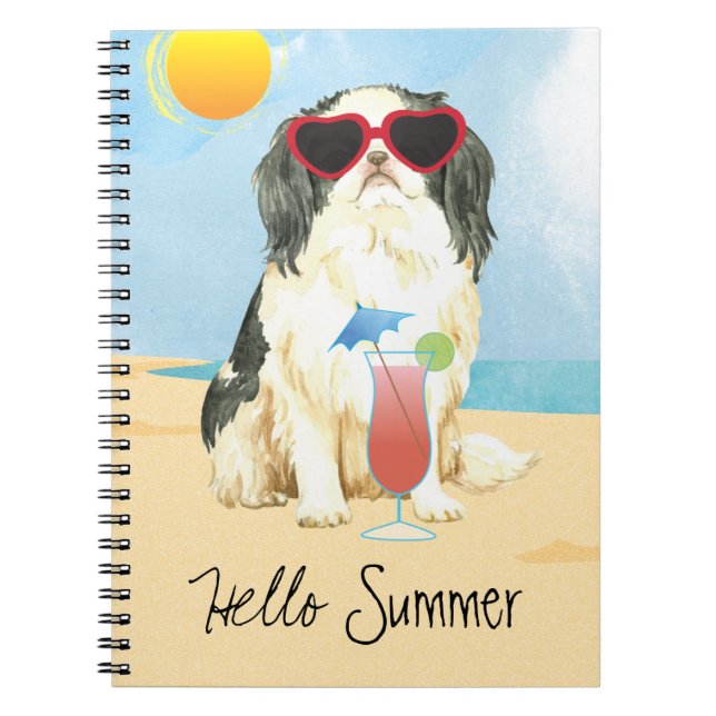 Summer Japanese Chin Notebook (Front)