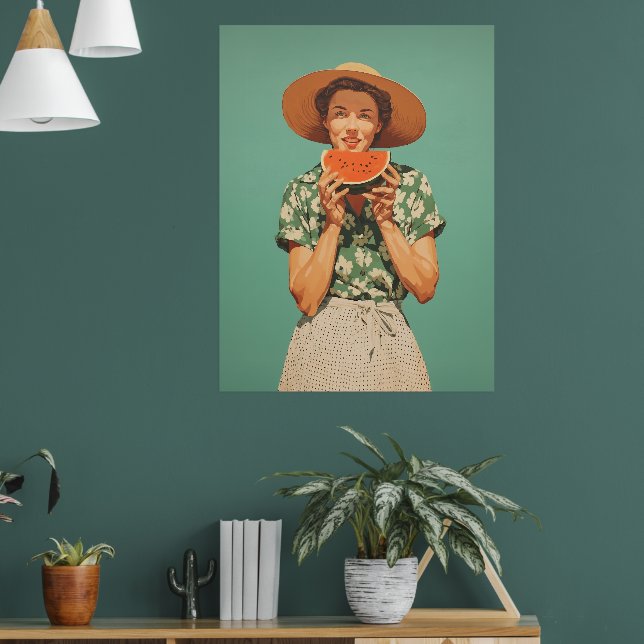 Summer Joy with Watermelon Poster (Living Room 1)