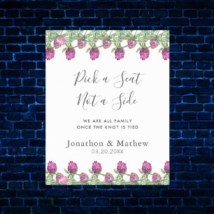 Summer Jungle Watercolour Floral Wedding Poster
