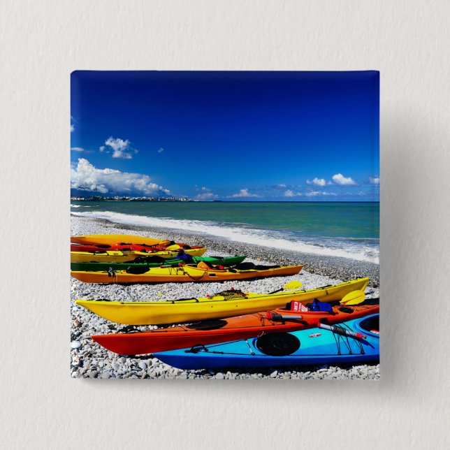 Summer Kayaking 15 Cm Square Badge (Front)
