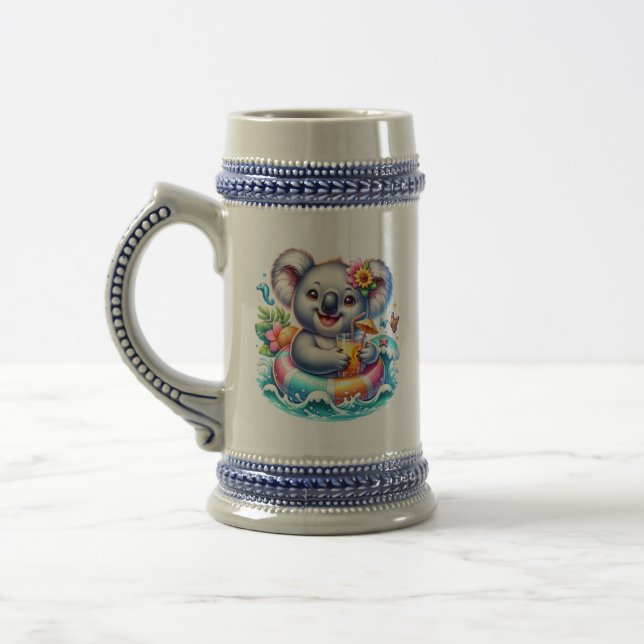 Summer Koala Sublimation Clipart-97702 Beer Stein (Left)