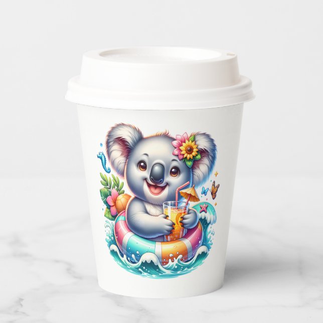 Summer Koala Sublimation Clipart-97702 Paper Cups (Front)