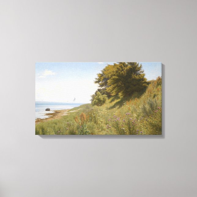 Summer Landscape by the Sea (by Ludvig Kabell) Canvas Print (Front)