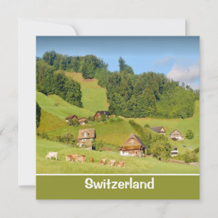 Summer Landscape in Switzerland flat card