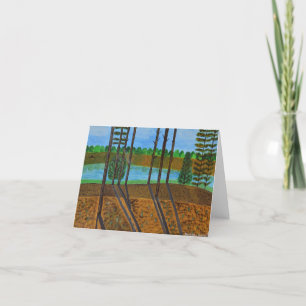 Summer landscape thank you card