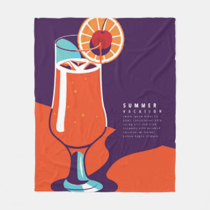 Summer layout fleece blanket