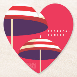 Summer layout poster Paper Coaster
