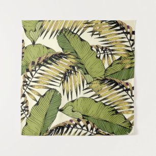 Summer leaves, branches, decorative seamless patte tapestry