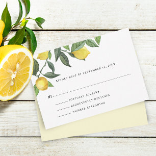 Summer Lemon Arrangement RSVP Card