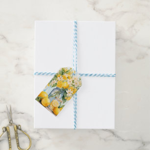Summer Lemon Blossom Jar Gift Tags