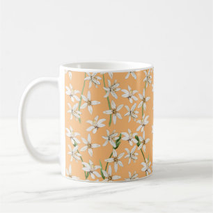 Summer lemon blossom pattern coffee mug