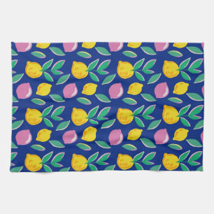 Summer Lemon Colorful Tea Towel