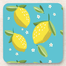 Summer Lemon Hard plastic coaster