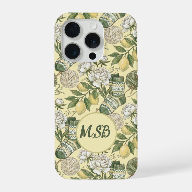 Summer Lemon Knitting iPhone Case (Back)