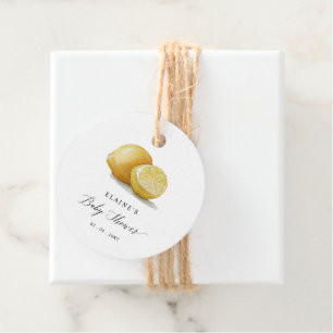 Summer Lemon Lime Citrus Baby Shower Favour Tags