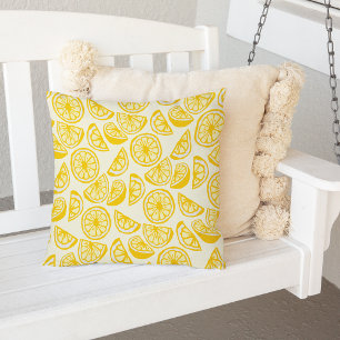 Summer Lemon Pattern Cushion