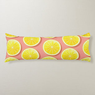 Summer Lemon Slices Pattern Body Cushion