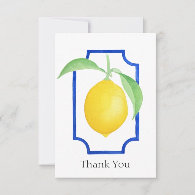 Summer Lemon Thank You Card (Front)