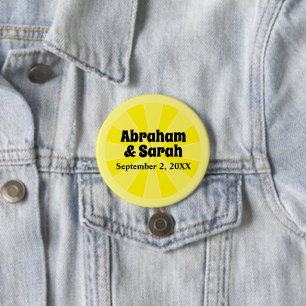 Summer Lemon Wedding 7.5 Cm Round Badge