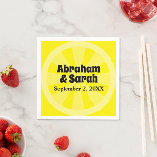 Summer Lemon Wedding  Napkin