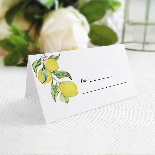 Summer Lemon wedding place cards (Creator Uploaded)