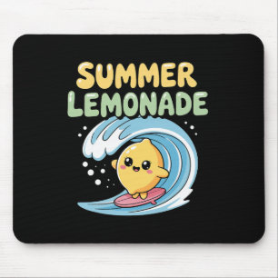 Summer Lemonade Vibes Surfing Lemon Wave _1 Mouse Pad