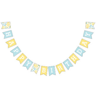 Summer Lemons Happy Birthday Bunting