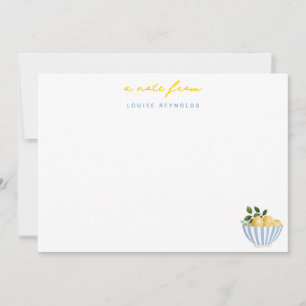 Summer Lemons Personalized Card
