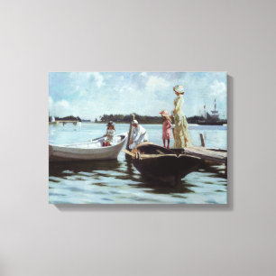 Summer Life in the Islelets (by Albert Edelfelt) Canvas Print