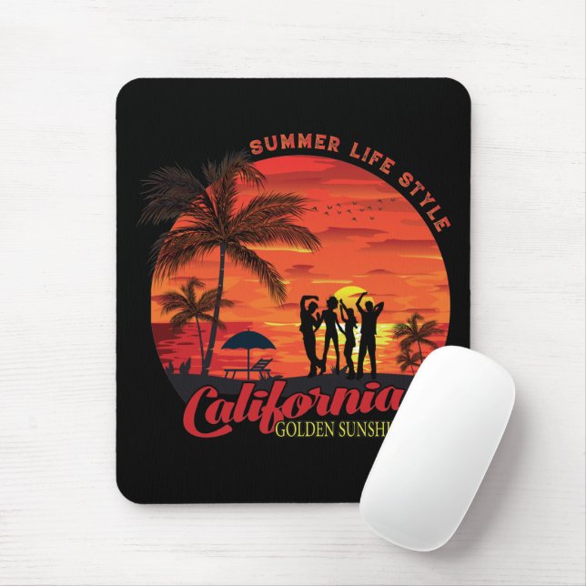 Summer Life Style Mouse Pad (With Mouse)