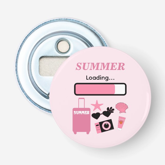 Summer Loading Pink Bottle Opener (Front)