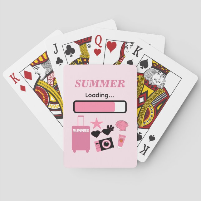 Summer Loading Pink Classic Playing Cards (Back)