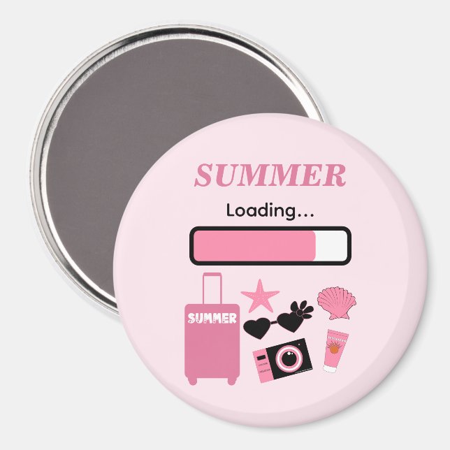 Summer Loading Pink Magnet (Front/Back)