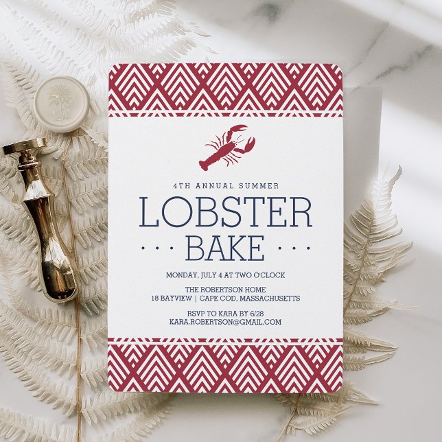 Summer Lobster Bake Party Invitation (Creator Uploaded)