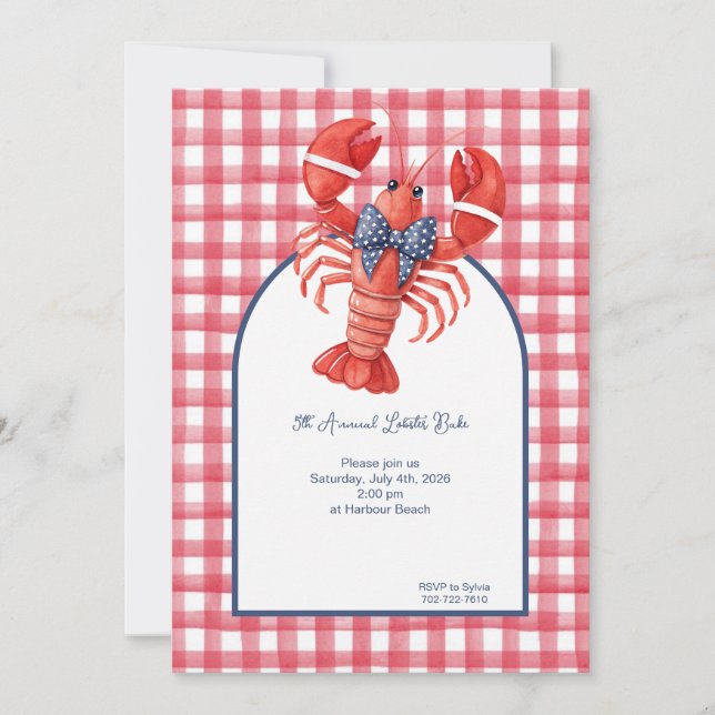 Summer Lobster Invitation (Front)