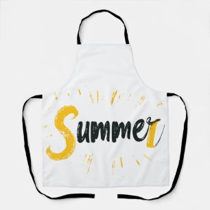 Summer Logo - Summer Text Design Apron