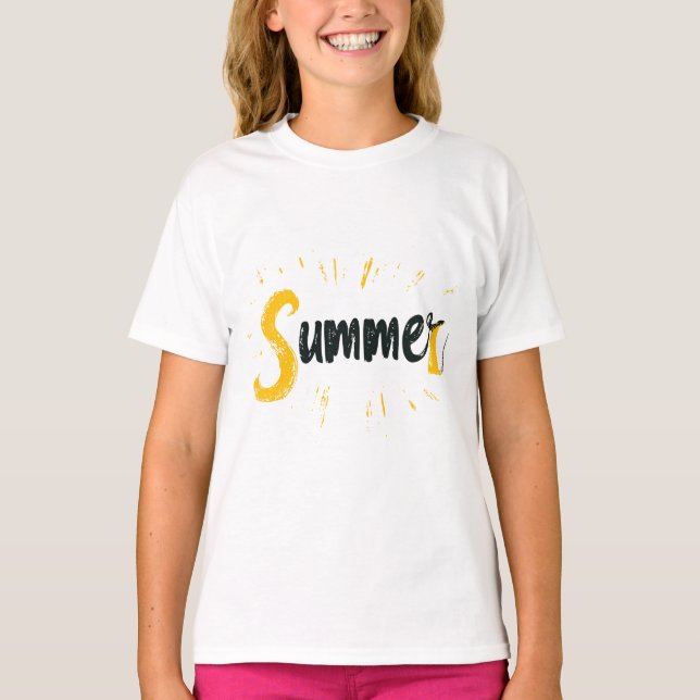 Summer Logo - Summer Text Design T-Shirt (Front)