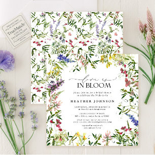 Summer Love Is In Bloom Wildflower Bridal Shower Invitation