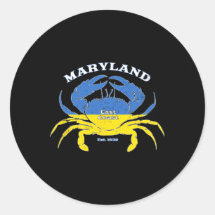 Summer Love Maryland Supports Ukraine Proud Of Lti Classic Round Sticker