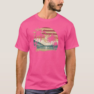 Summer Love Retro Tropical Beach Sunset Men Women T-Shirt