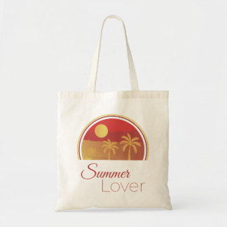 Summer Lover Retro Sunset Palm Trees Tropical Vaca Tote Bag