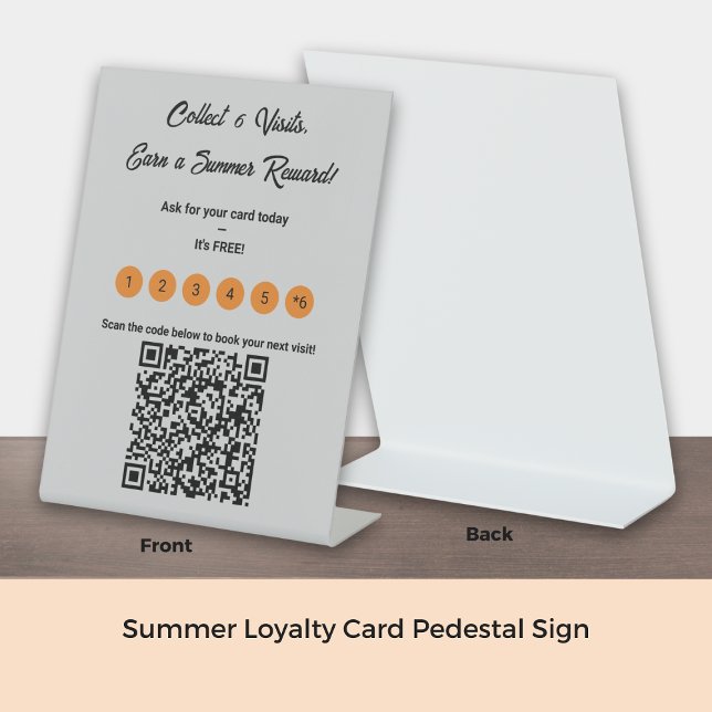 Summer Loyalty Card - 6"x8" Pedestal Sign (Summer Loyalty Card - 6"x8" Pedestal Sign)