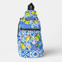 Summer majolica blue Sicilian citrus Mediterranean