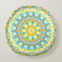 Summer Mandala Yellow Orange Boho Floral Bright