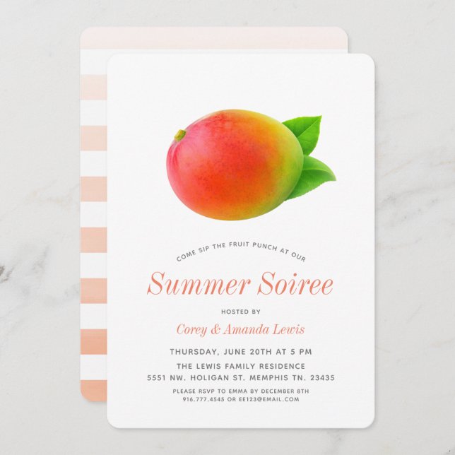Summer Mango | Soiree Picnic Invitation (Front/Back)