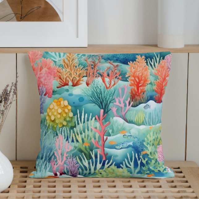 Summer Marine Coral Reef Cushion (Creator Uploaded)